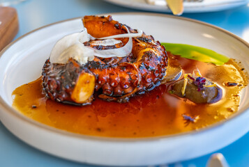 Octopus in a restaurant