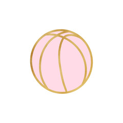 Pink And Gold Basketball