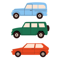 cars in flat style isolated vector