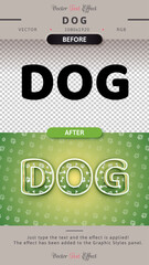 Obraz premium Dog - Editable Text Effect, Font Style