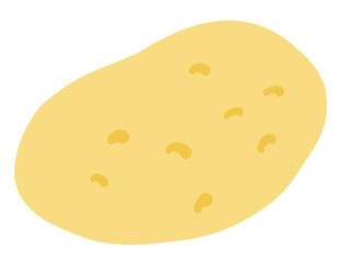 かわいいジャガイモのメークイン／手描きイラスト素材