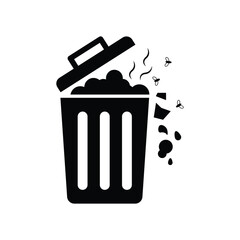 Garbage pile icon design. isolated on white background. vector illustration