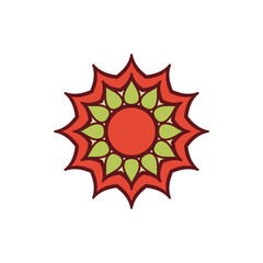 sun vintage icon Ramadan and Islamic Eid