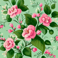  Blooming garden seamless pattern. Could be used for backgrounds, textile, fabrics. © Dodi