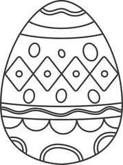 Easter egg for coloring, Happy Easter Day.