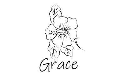 Biblical Phrase with Floral Design. Christian typography for print or use as poster, card, flyer or T shirt
