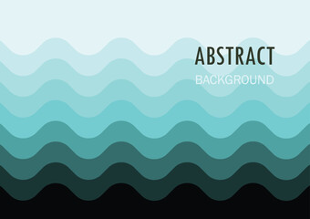 Abstract Flat Water Wave Wallpaper Design Background.