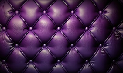  a close up of a purple leather upholstered wallpaper with a diamond pattern on the top of it and a button at the bottom of the button.  generative ai