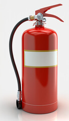 Obraz premium Isolated Fire Extinguisher on White Background - Essential Safety Equipment for Emergencies