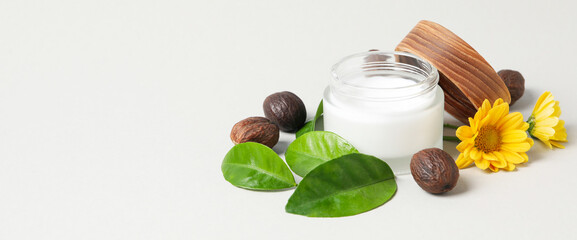Concept of skin care cosmetics, Shea butter