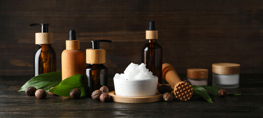 Concept of skin care cosmetics, Shea butter