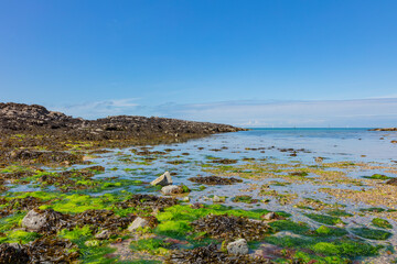 bay in the sea, stony coast