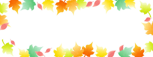 木の葉の背景イラスト、季節のイメージ
