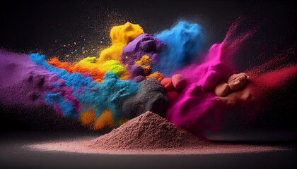 colorful paint splash
