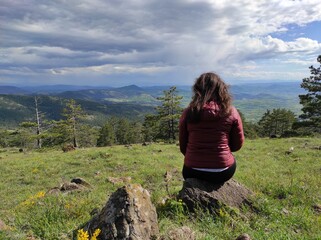 Naklejka premium Enjoying nature 