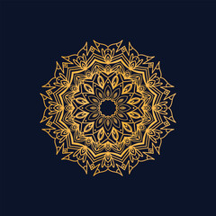 Luxury mandala design and golden background design
