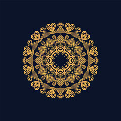 Luxury mandala design and golden background design