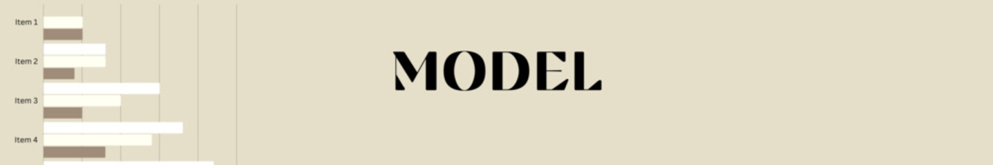 model typography with premium background