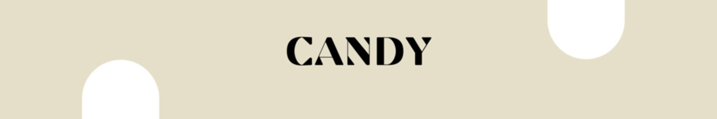 candy typography with premium background