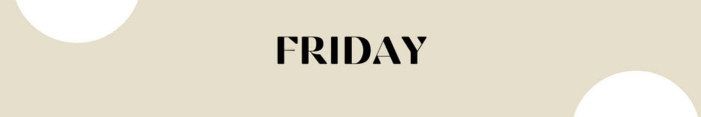friday typography with premium background