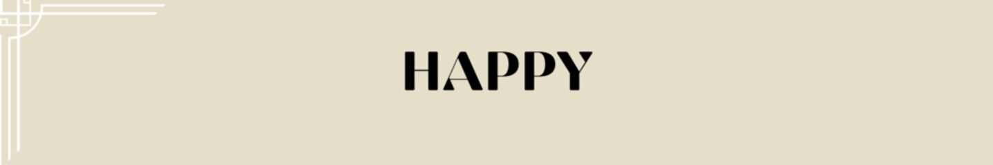 happy typography with premium background