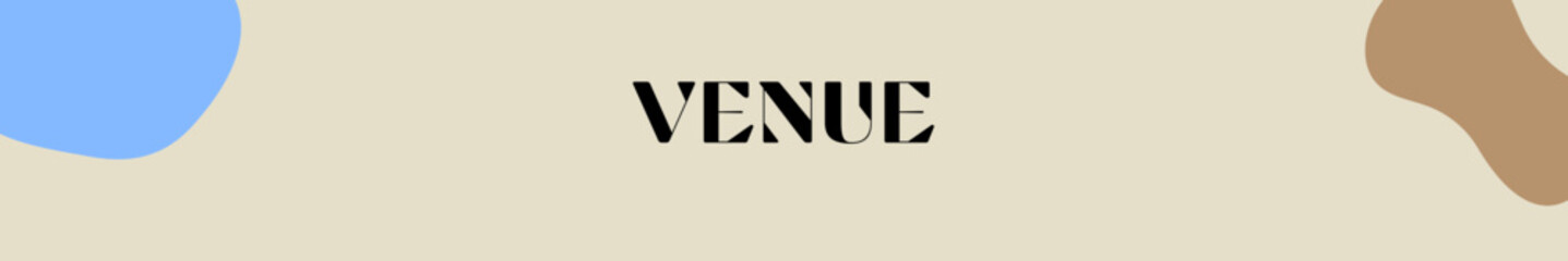 venue typography with premium background