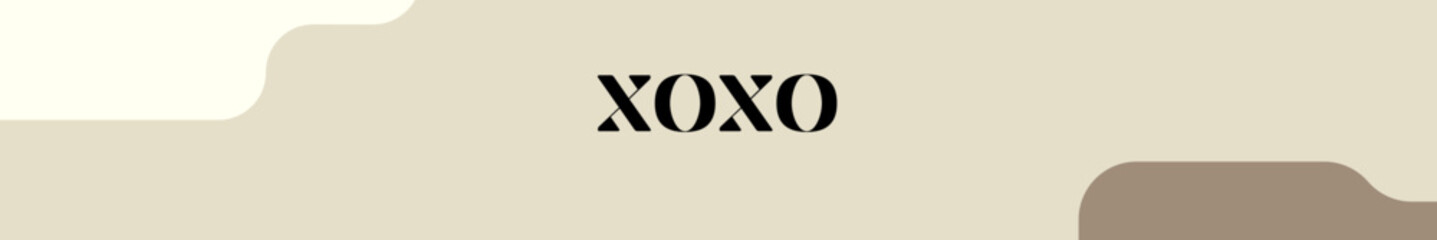 xoxo typography with premium background