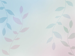 植物のシルエットが映る美しいグラデーション背景