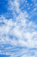 White clouds in blue sky