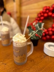 coffee with whipped cream
