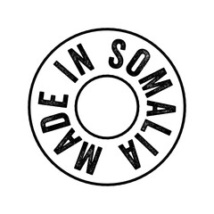 Made in Somalia text emblem stamp, concept background