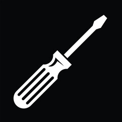 screwdriver icon, simple design, vector illustration 