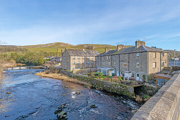 View from Settle bridge to River Ribble