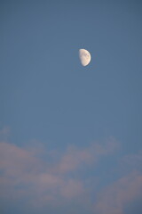 FU 2020-06-29 Mond 7 Zwischen den Wolken leuchtet der Halbmond