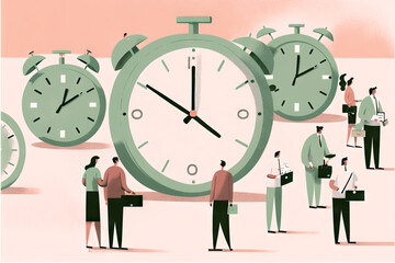 Business. Deadline concept illustration. 