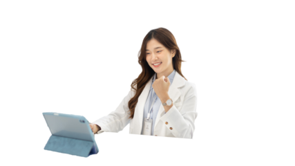 Joyful, Surprised or shocked Asian woman raised her arms all the way because she is very happy the boss gave her a big bonus making her very happy, Raise your hand, Smiling and screaming for success.