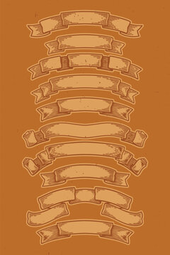 Vintage Ribbon Set Banner Decoration