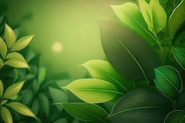 Backdrop of Tropical Leaves with Bold Patterns and Vibrant Colors Generative AI