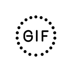 Gif icon. File type symbol. Isolated vector pictogram.