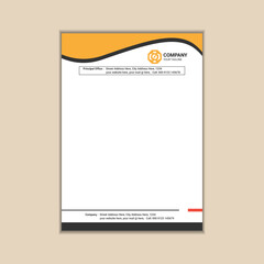 Contemporary Corporate Letterhead A Minimalistic and Clean Design for Your Business