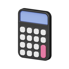 Calculator 3d realistic object design vector icon illustration