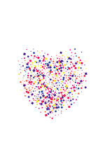 Rainbow Round Background White Vector. Dot Anniversary Design. Multicolored Fest. Colorful Element Fete. Confetti Fun Texture.