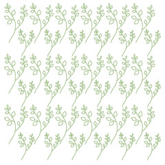 Natural Spring Green Leaves Pattern, Texture, Background Vector