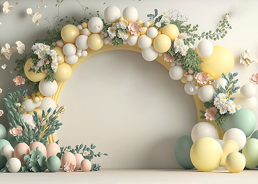 Balloon Digital Backgrounds, Easter digital backdrop, Spring Backdrop, Digital Photo Props Backgrounds