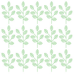 Natural Spring Green Leaves Pattern, Texture, Background Vector