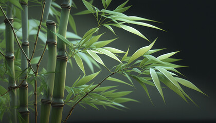 Serene beauty of a lush bamboo plant