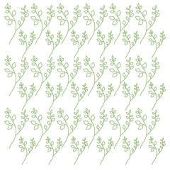 Natural Spring Green Leaves Pattern, Texture, Background Vector