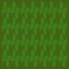 Natural Spring Green Leaves Pattern, Texture, Background Vector