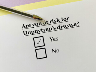 Question about orthopedic disease