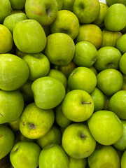 many green apples healthy food delicious food as background